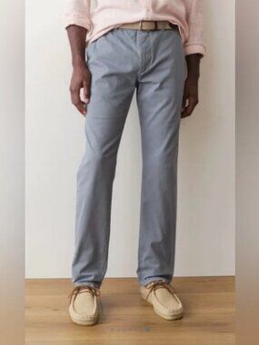 MARINE LAYER Saturday Slim Straight Twill Chino China Blue Large Tall